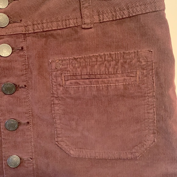 Free People Ray Corduroy Mini Skirt jean size 26 - Picture 4 of 5
